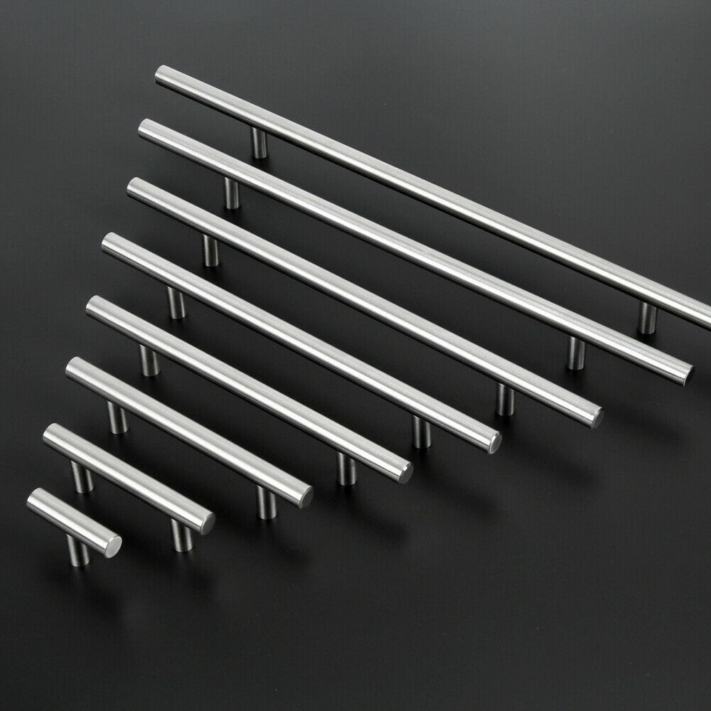 T-bar Kitchen Cabinet Handle Stainless Steel Drawer Pull Knobs Hardware Set Lot