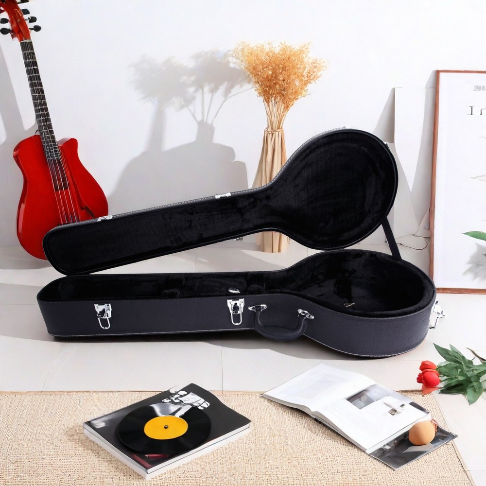 Black Banjos Hard Shell Case With 5-6 String & Microgroove, Banjoline Hard Case