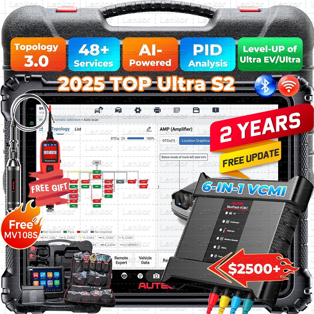 Autel MaxiSYS Ultra S2 Diagnostic Scanner VCMI2 Programming Coding, 48+ Service