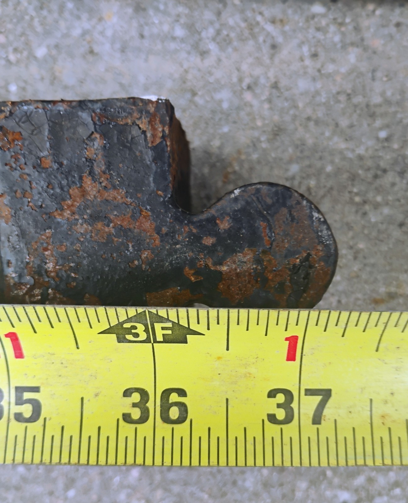 Antique pair of BED RAILS Cast Iron Tapered Pin End Rails 37"