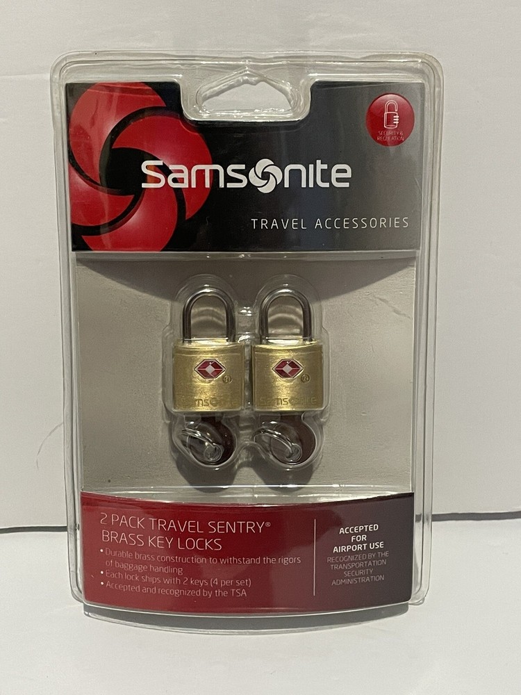 Samsonite 2 pack travel sentry brass key locks
