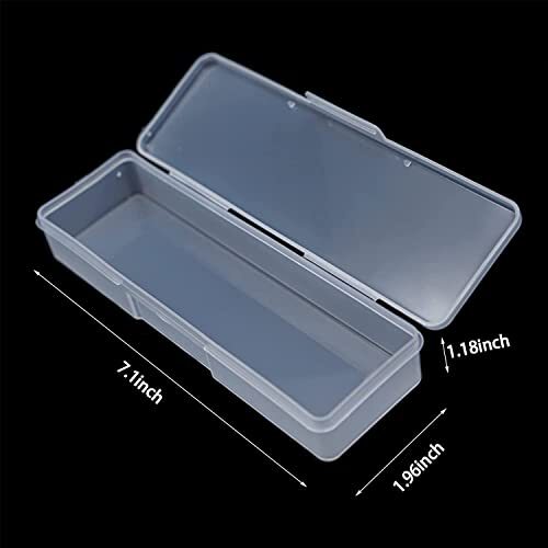 4 Pieces Plastic Storage Personal Box for Nail, Nail Implement Storage clear