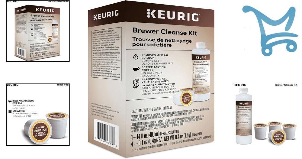 Coffee Maker Descaling Solution Unscented Deep Cleaning Kit Compatible