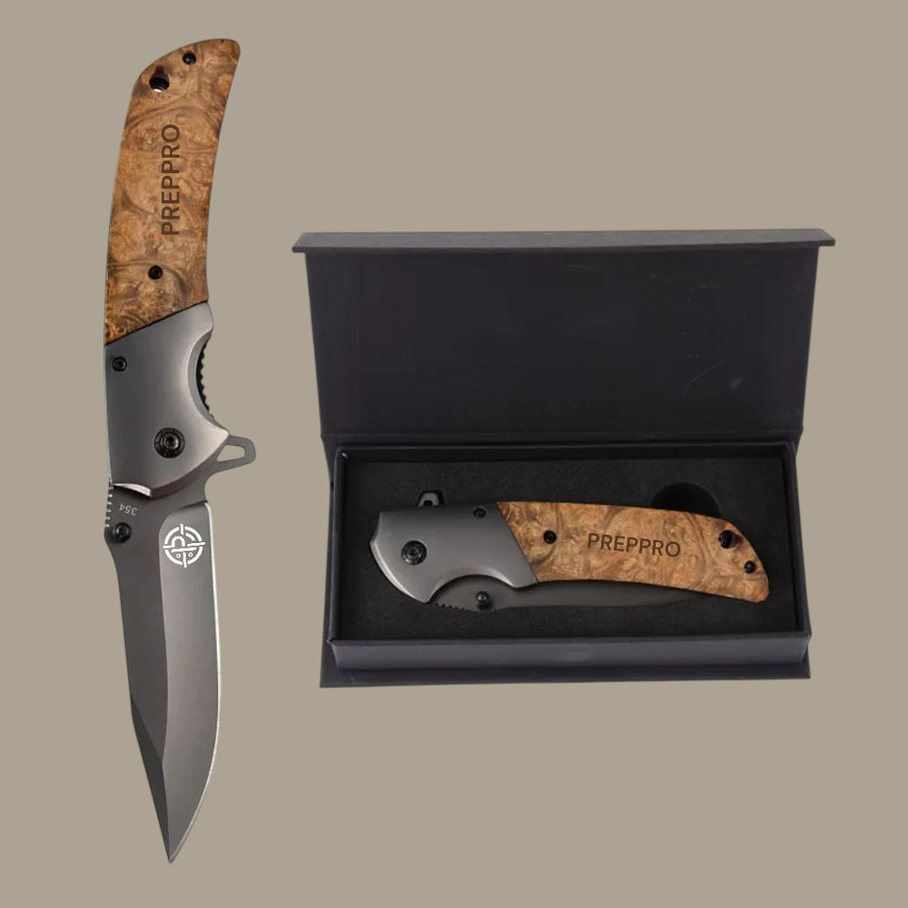 PrepPro Timberline Folding Knife – Rugged Elegance & Precision Performance