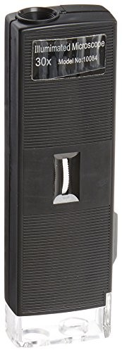 MCR30X Pocket Illuminated Microscope, 30x Magnification, Battery-Powered