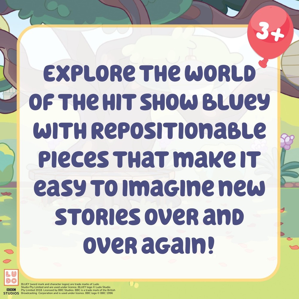 Colorforms Bluey Set - Repositionable Pieces Stick Like Magic - Scenes and Pi...