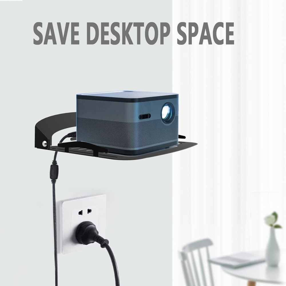 Floating Shelf For Projector Wall Mount 90degree Foldable Loading Capacity 8.8lb