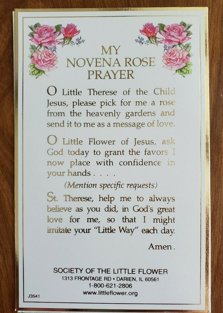 St. Therese prayer cards (pack of 4)