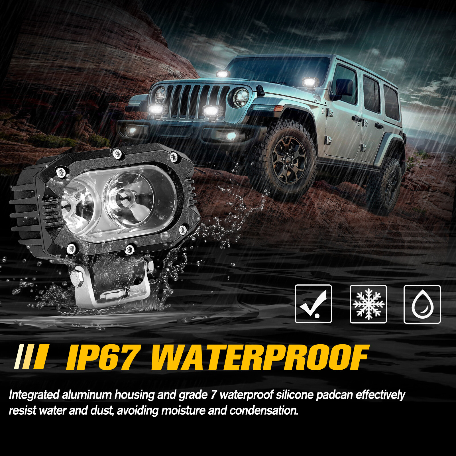 For 17-25 Can-Am Maverick X3 Roof 6D Slim 50"+7" LED Light Bar+4" Pods+Wire Kit