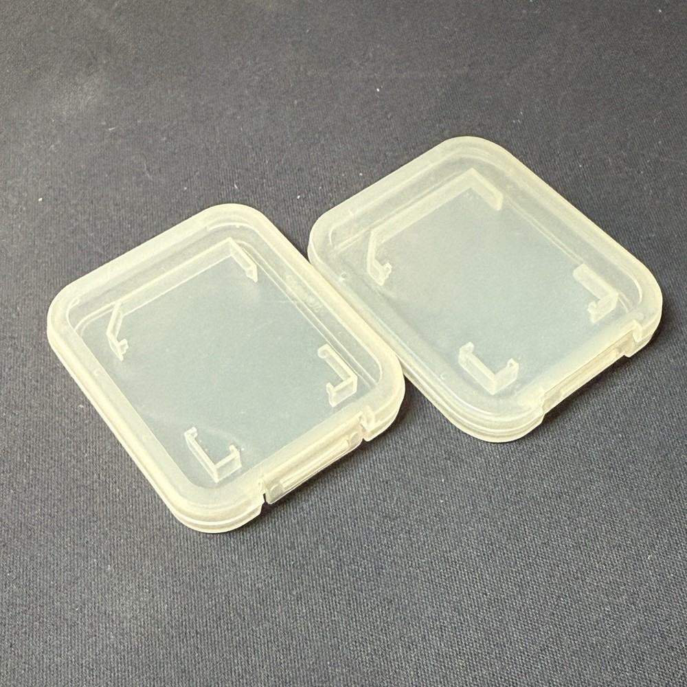 Transparent/Clear SD SDHC Memory Card Case Holder Box Storage Boxes - 2 Pack