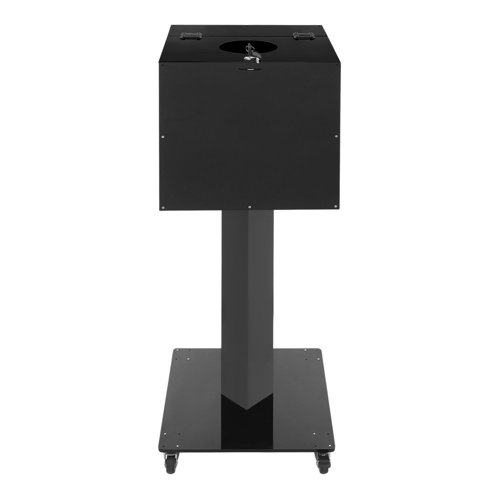 Floor Standing Donation Box with Lock, Key & Wheels for Versatile Use