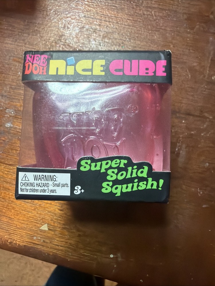 HOT 🔥 NeeDoh Nice Cube Nee Doh Squishy Clear Cube 🩷 Pink!
