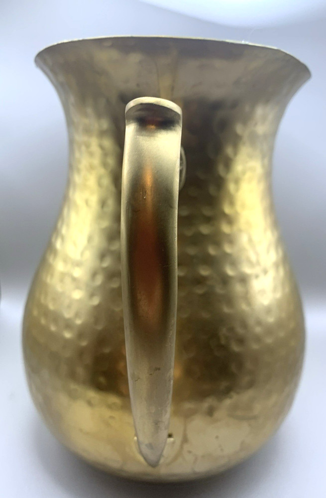 Hammered Bell Pitcher Gold-8" tall