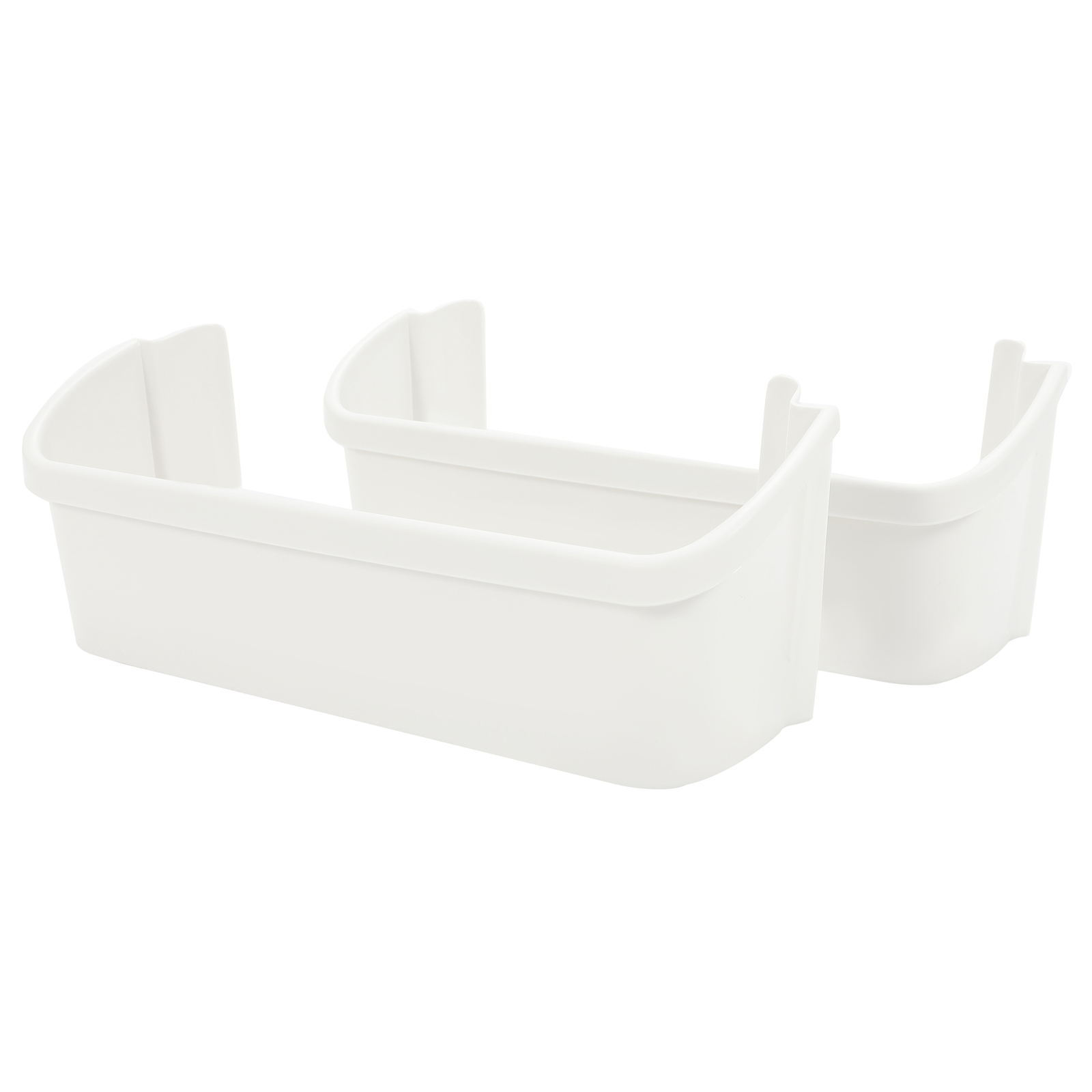 2-Pack 240323001 Door Bin Shelf White Lower ABS For Frigidaire Refrigerator