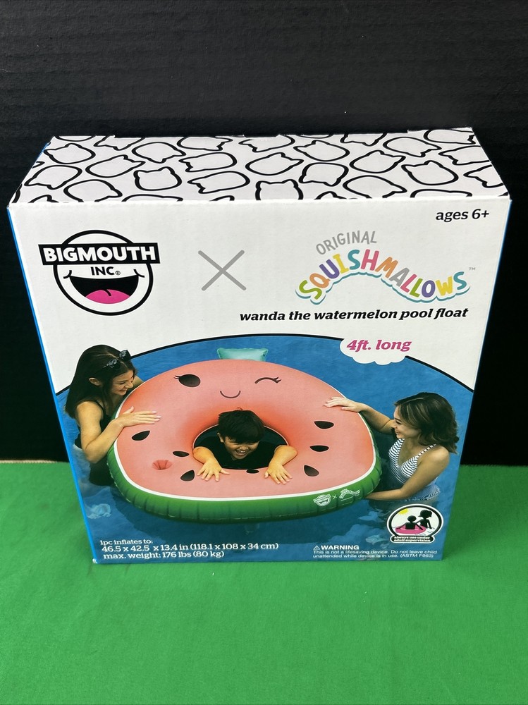 BigMouth x Squishmallows Inflatable Ring Pool Float Wanda The Watermelon