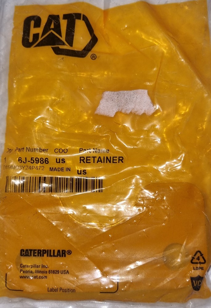6J-5986, 6J5986 Retainer Genuine CAT (Caterpillar)