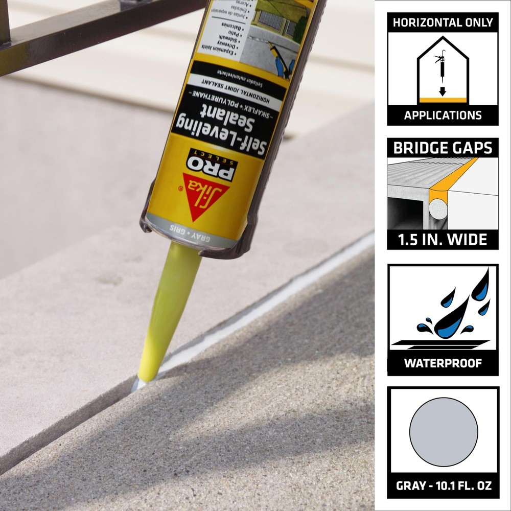 Sikaflex Self Leveling Sealant, Gray, polyurethane with an accelerated curing ca