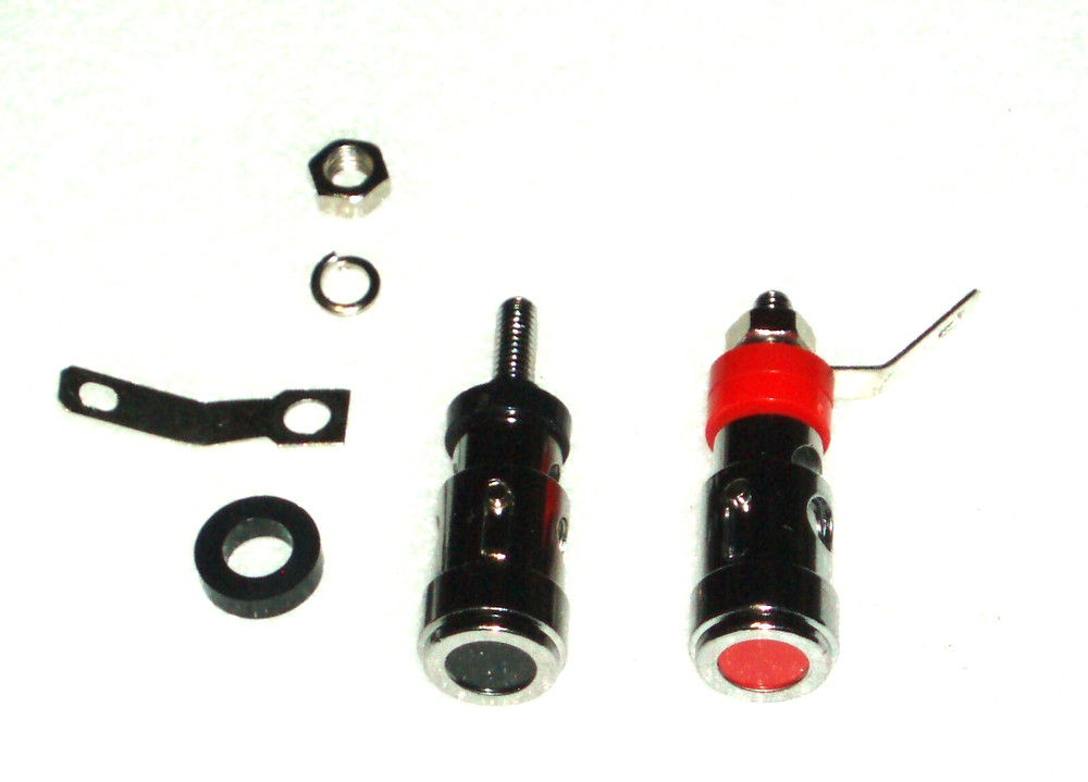 set of 2  Binding Post  wire  antenna speaker  ground Connectors  push/spring
