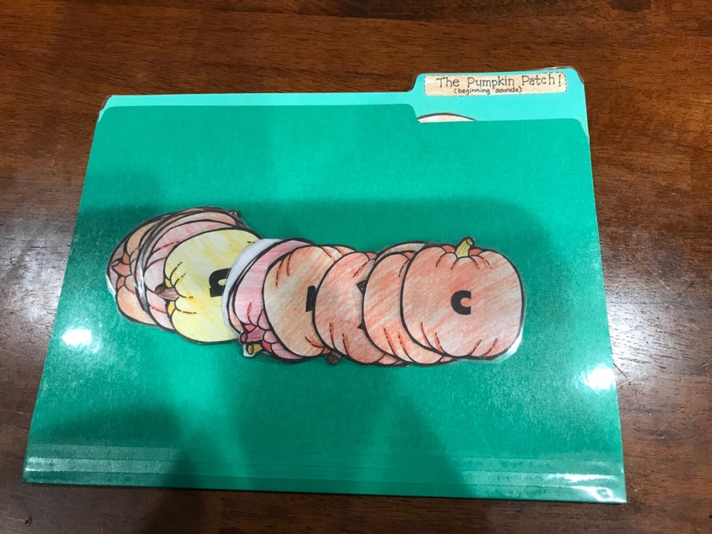 The Pumpkin Patch! Begging sounds 1st Grade language arts file folder game