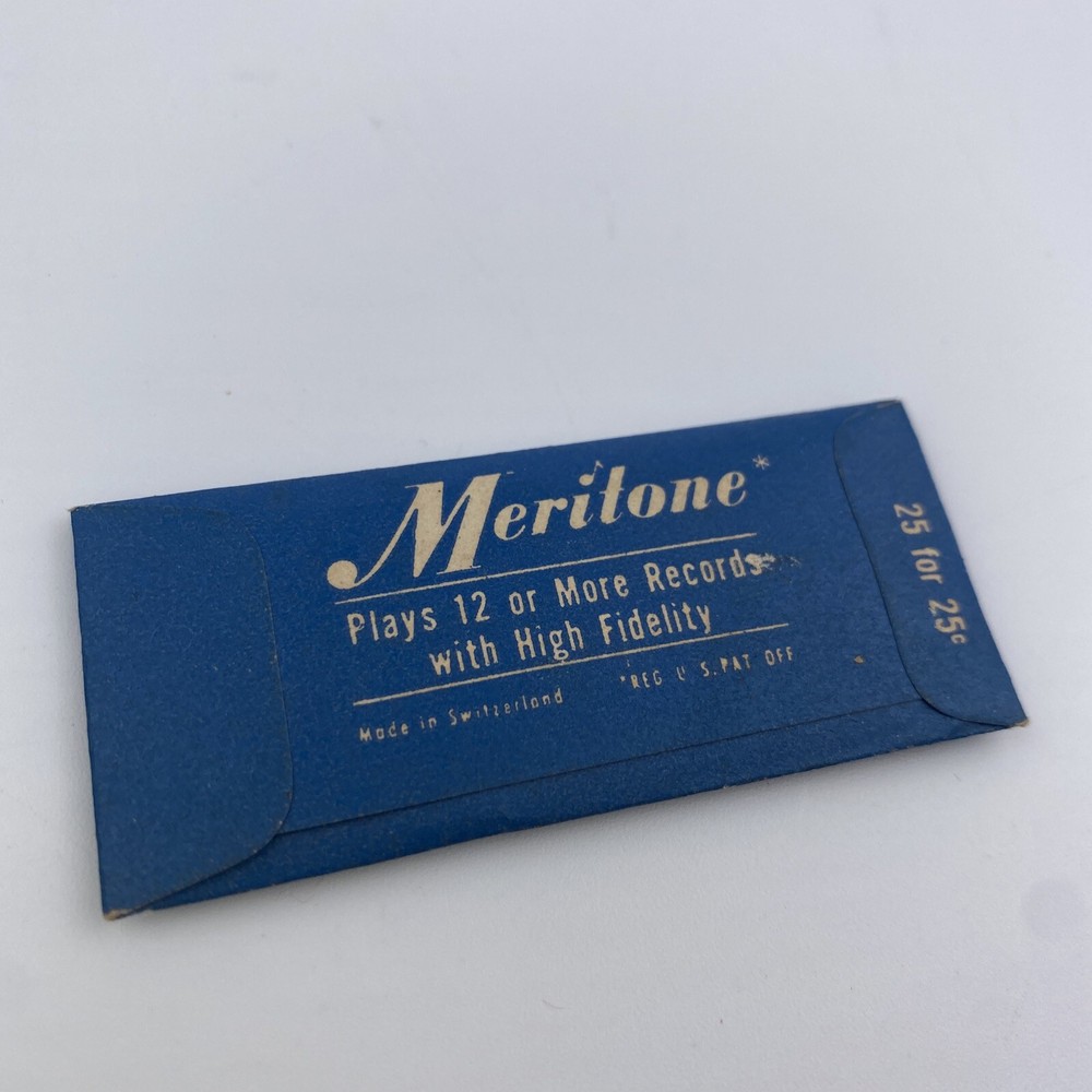 Phonograph Needles NOS 1 Package 25 SUPER MERITONE