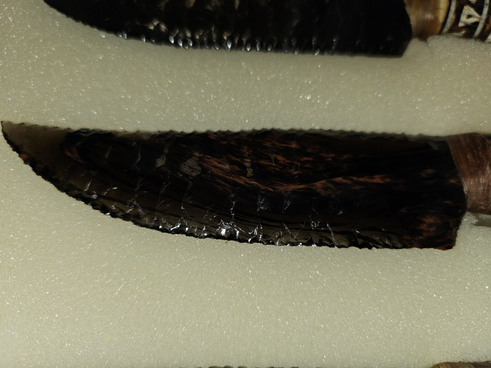 3 Piece Obsidian Knife Collection with Display Box