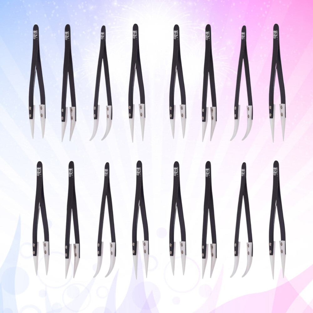4PCS Tweezers Replaceable Tips with Temperature Resistance Precision Tips