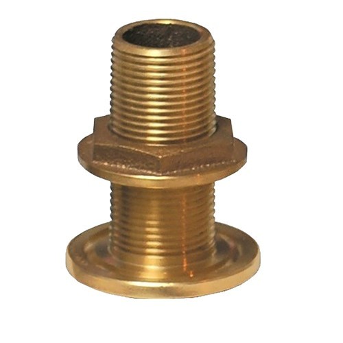 GROCO 3/4" Nps Npt Combo Bronze Thru-Hull Fitting W/Nut TH-750-W