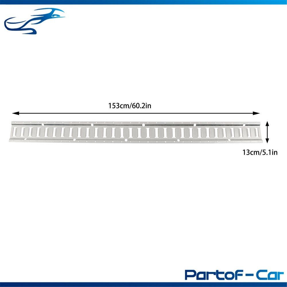 Silver 5 Pack 60" E Track Rail Sections Fit For Mounting In RV Trailers Tie Down