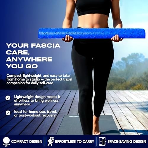 36" Half Foam Roller for Back - Low Density Soft Foam for Therapy & Pilates - Fa