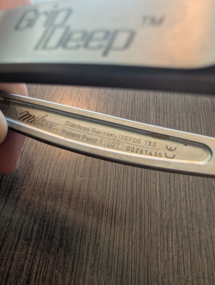 Milltex Grip Deep Forceps 150 DEFDG150 Surgical Instrument