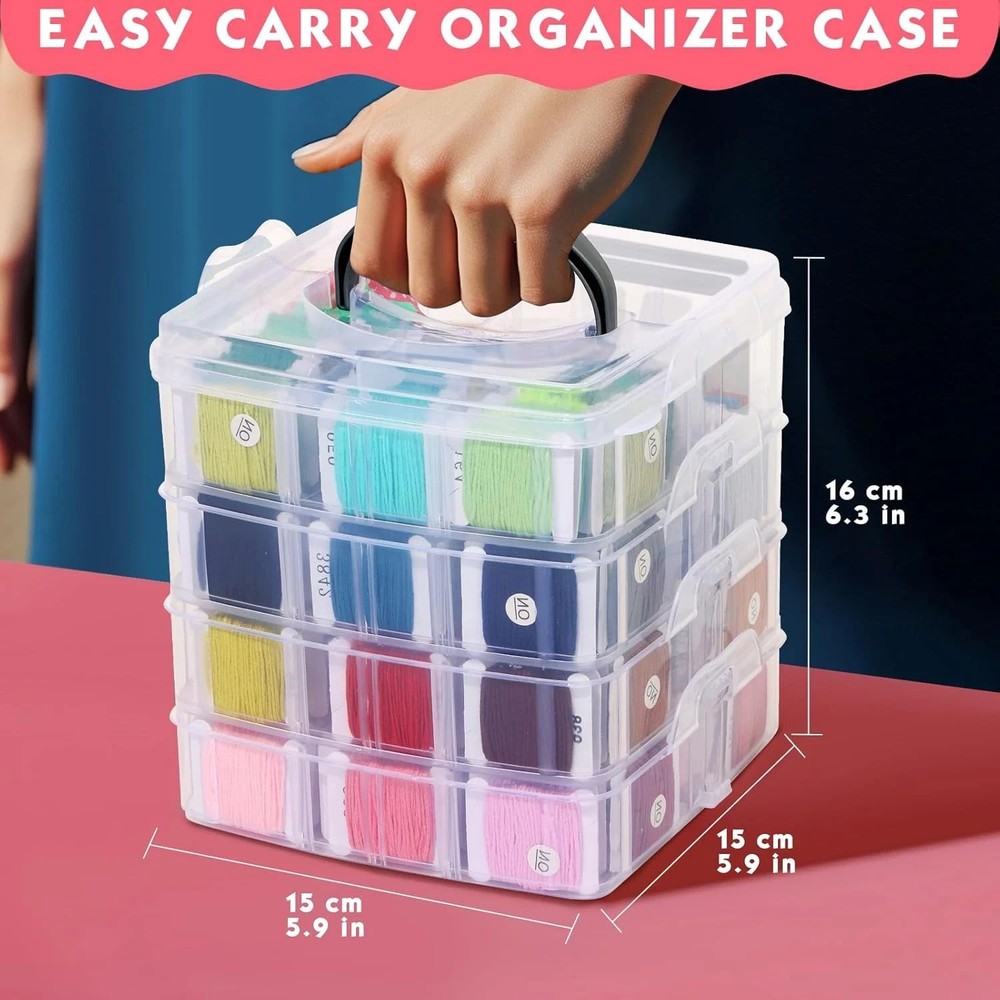 276 Pack Embroidery Floss Thread Kit Including 210 Colors Cross...