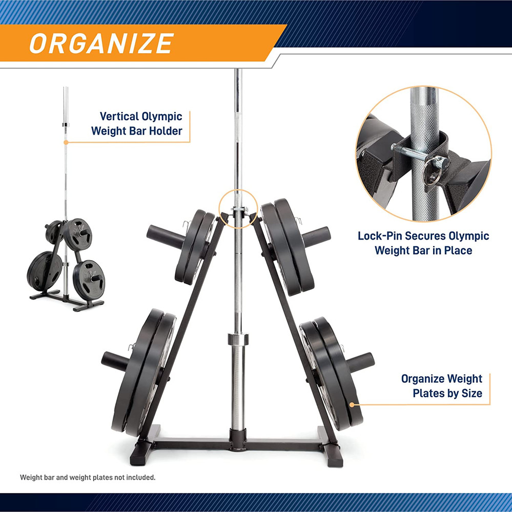 Olympic Weight Plate Tree for 2-Inch Plates Weight Storage Rack