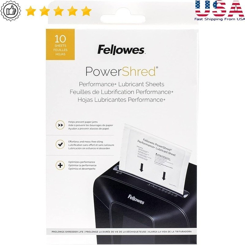 Lubricant Sheets Shredders 10 Pack Performance Optimizer Prevents Jams New