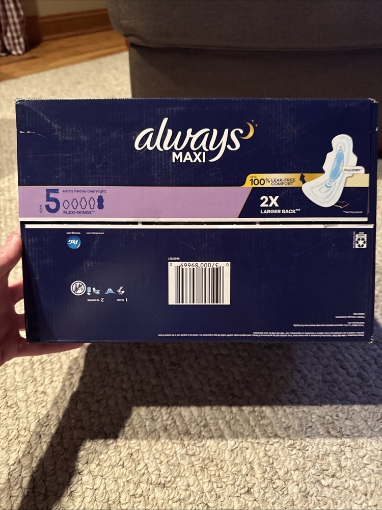 Always Maxi Extra Heavy Overnight Pads (54 ct Pack)
