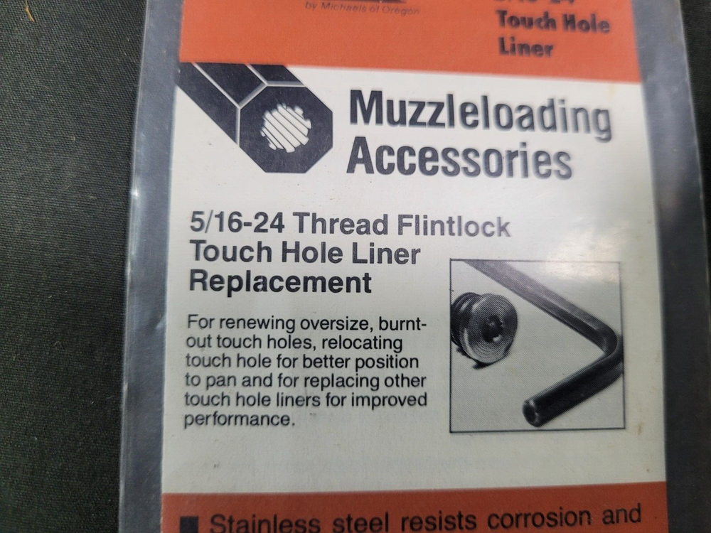 UNCLE MIKE'S 2951-0 5-16-24 FLINTLOCK TOUCH HOLE LINER MUZZLELOADING NOS 4