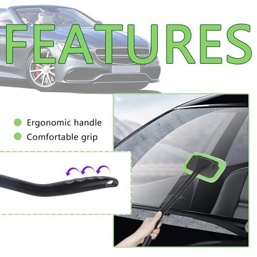 OFBAND Car Window Cleaner Tool Kit,Microfiber Car Windshield Cleaner Inside