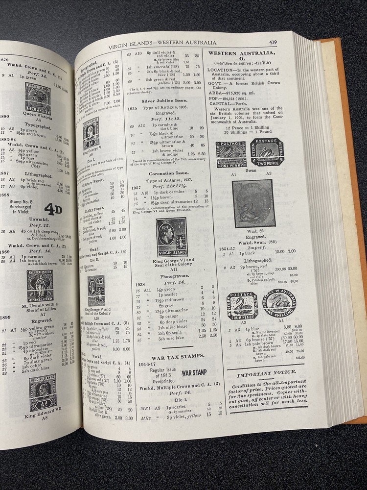 1948 Scott Postage Stamp Catalogue ~ Americas & British Commonwealth ~ Philately