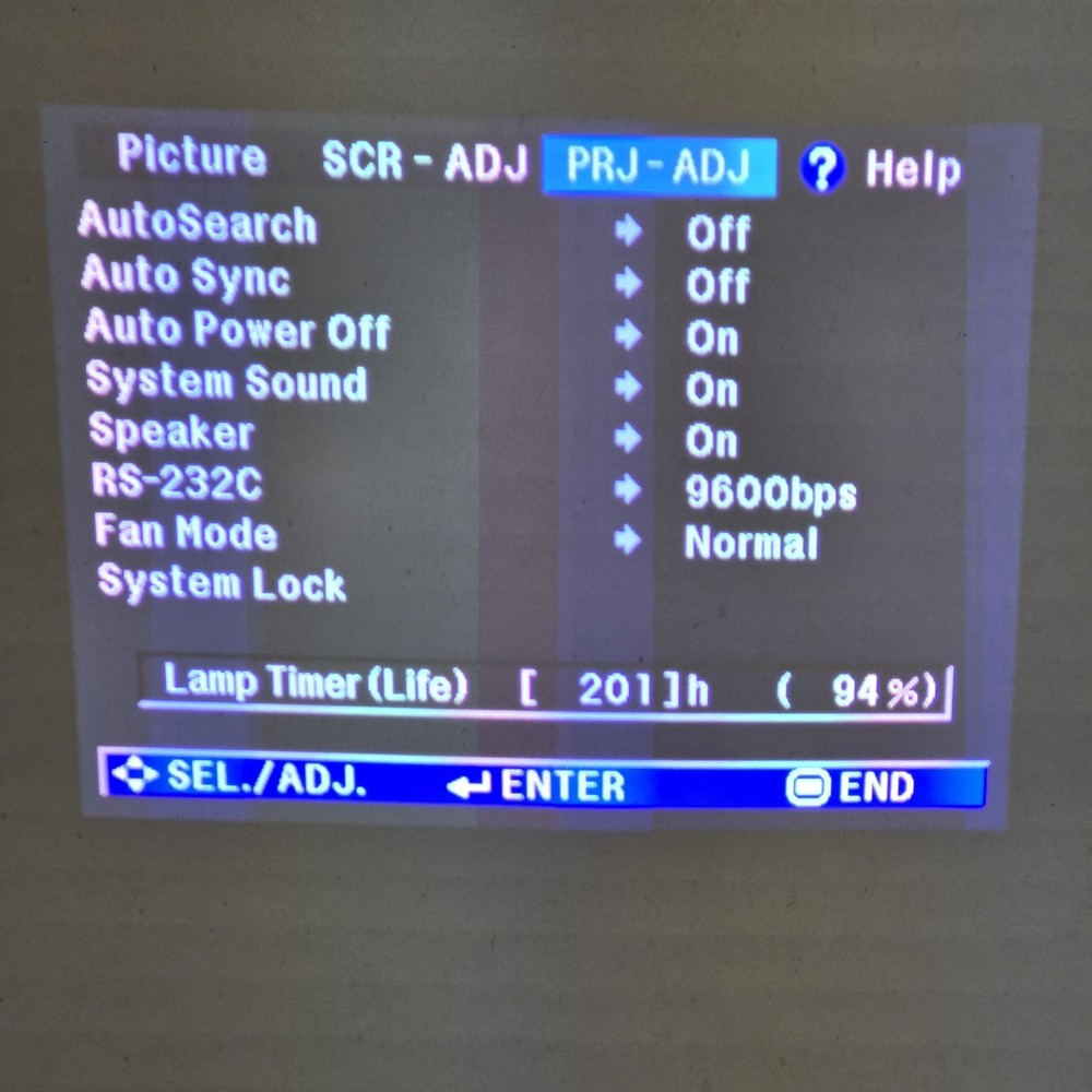 EIKI EIP-200 Projector - VGA / S Video Inputs - Tested - Lamp Timer 201 Hours
