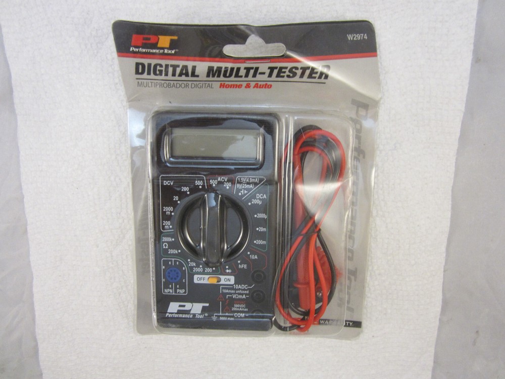 Performance Tool W2974 Digital Multi Tester New