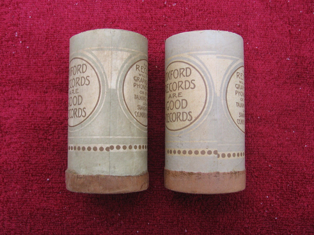 Vintage Oxford Four Minute Phonograph Empty Record Cylinders