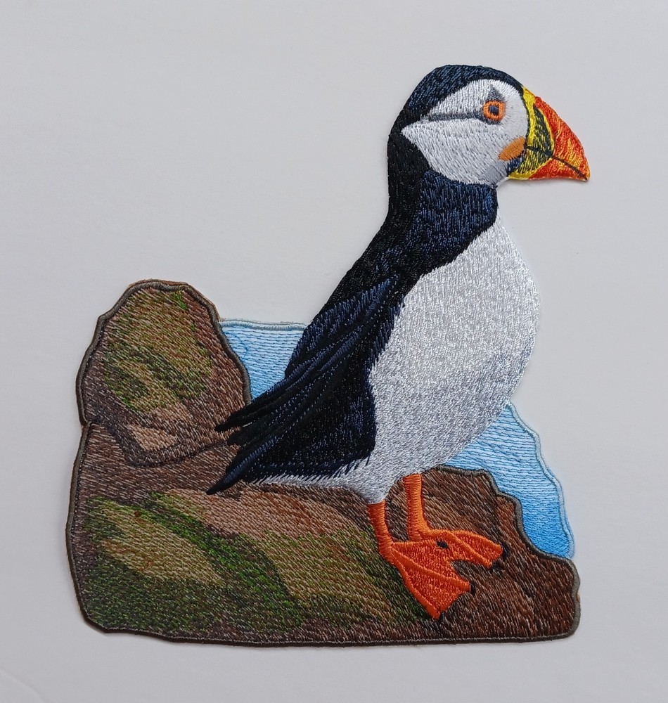 Puffin Embroidered Patch 5.8"x 6.7"