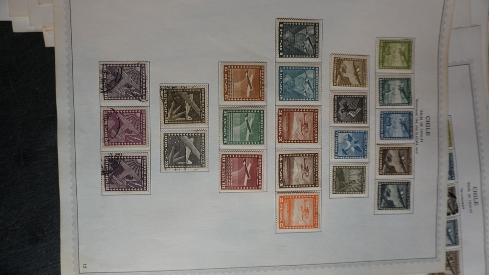 Chile fine collection on pages