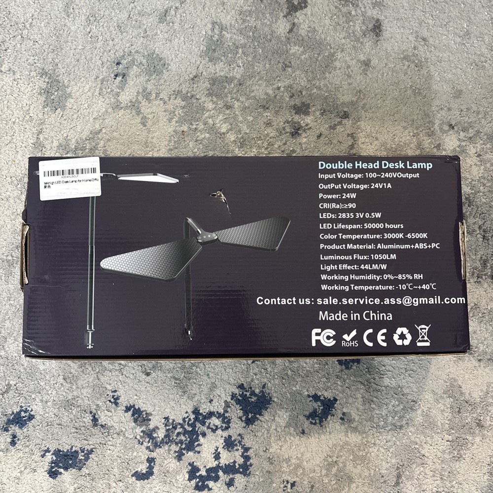 Double Head LED Desk Lamp (clamp on)