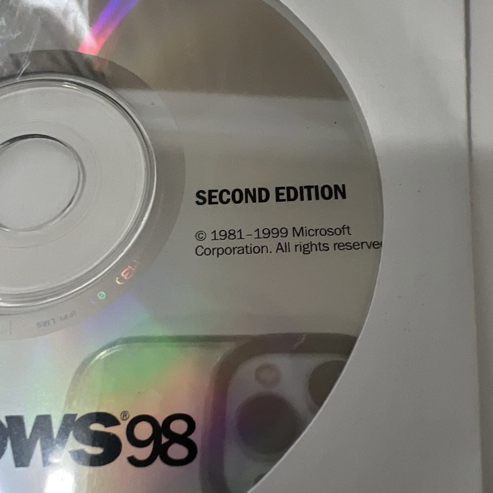 Microsoft Windows 98 Second Edition (2nd Edition) - NEW & Sealed! Product Key
