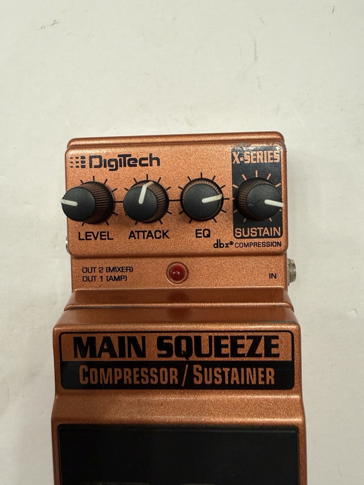 Digitech XMS X-Series Main Squeeze Compressor / Sustainer Guitar Effect Pedal