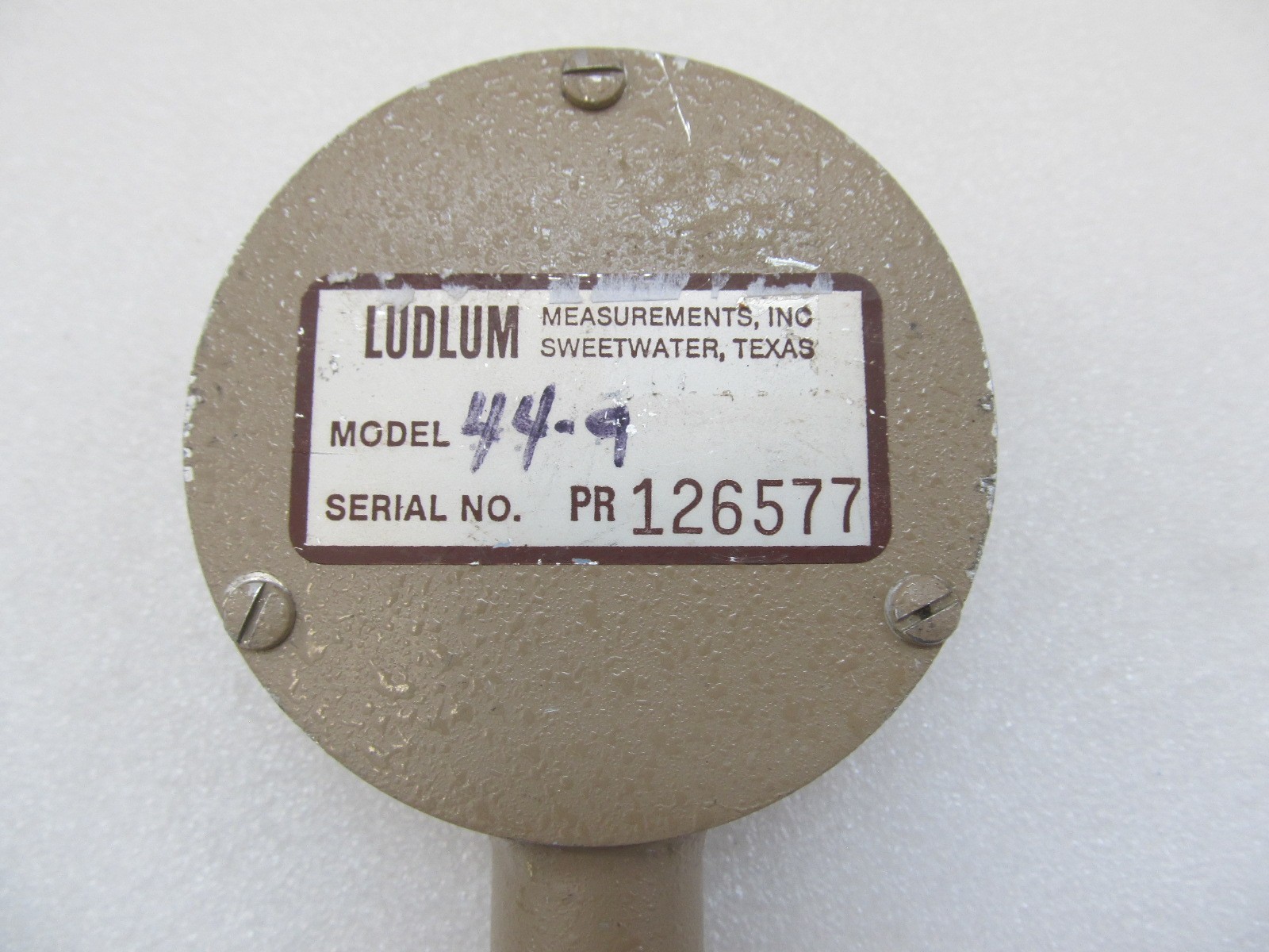 Ludlum 44-9 Alpha Beta Gamma Pancake Probe w/ C to C Cable