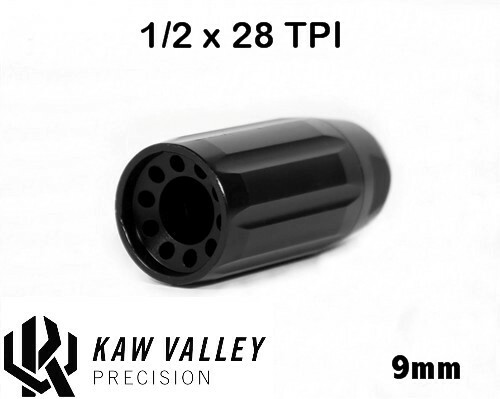 Kaw Valley Precision 9MM 1/2x28 Black Linear Comp