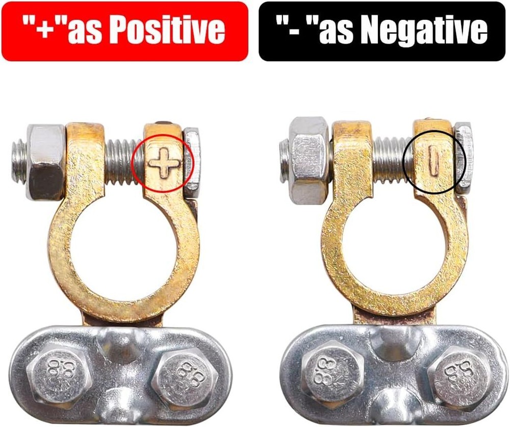 Tnisesm 1Pair Battery Terminal Set with 1Pair, Terminals