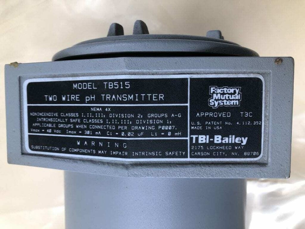 Bailey TBI TB515 2 Wire pH Transmitter