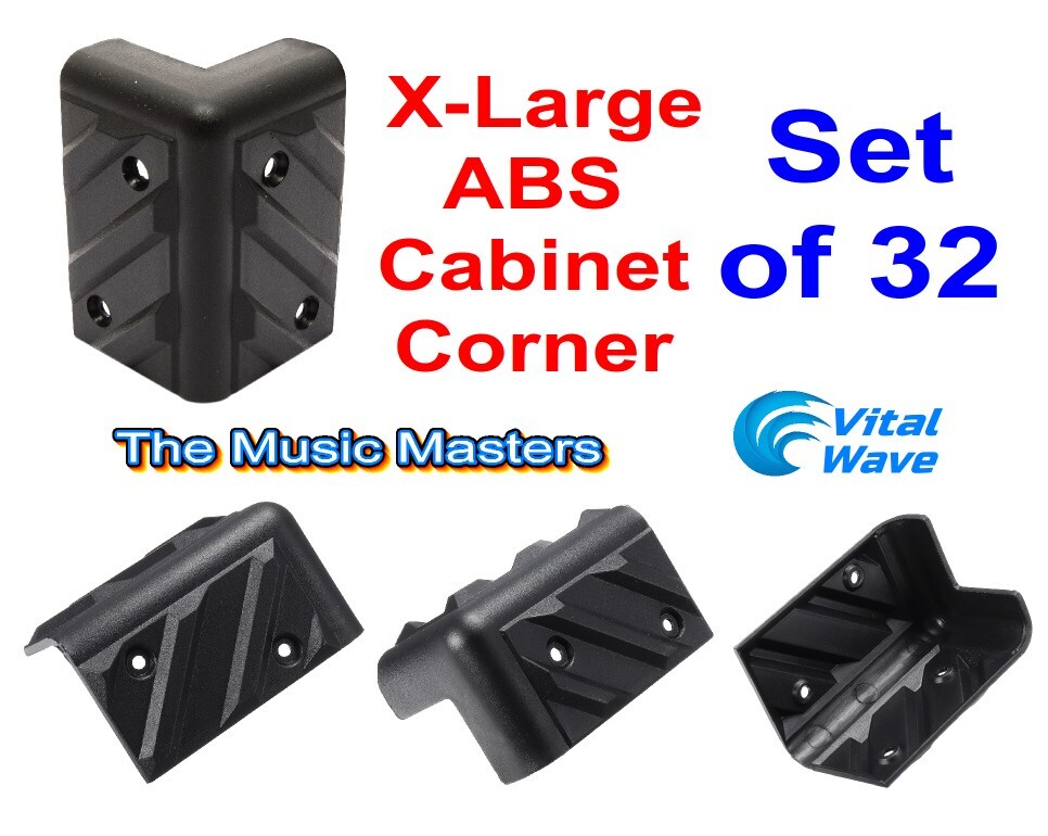 32X ABS X-Large Cabinet Corner Amp Rack Case Home Speaker Box Bumper Protector